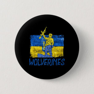 Wolverines Support UkraineUkraine Wolverines Love 6 Cm Round Badge