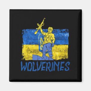 Wolverines Support UkraineUkraine Wolverines Love Magnet