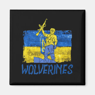 Wolverines Support UkraineUkraine Wolverines Love  Magnet
