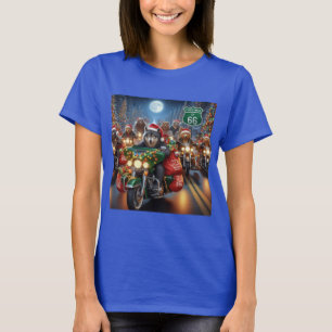 Wolves and Bears Riding for Christmas  T-Shirt