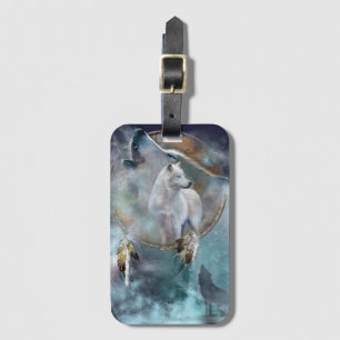 Wolves and Dreamcatcher Luggage Tag