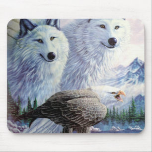 Wolves and Eagle Mouse Mat