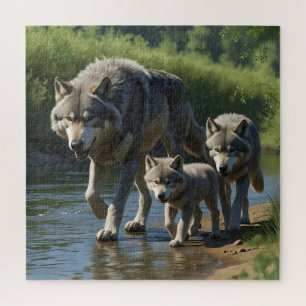 Wolves and Pups - Animal Puzzle