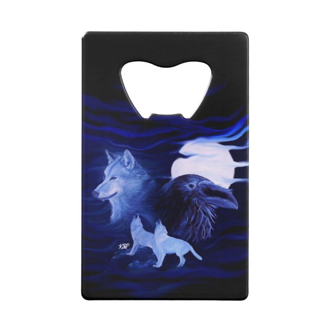 Wolves and Raven with full moon (Front)