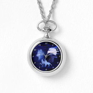 Wolves and Raven with full moon Watch