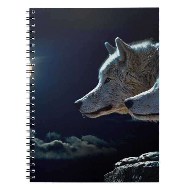 Wolves  and the fool moon notebook (Front)