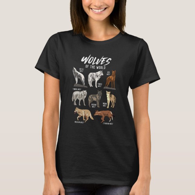 Wolves Animals of the World Wolf Hunter Educationa T-Shirt (Front)
