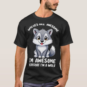 Wolves Are Awesome Funny Wolf Gif Zookeeper  T-Shirt