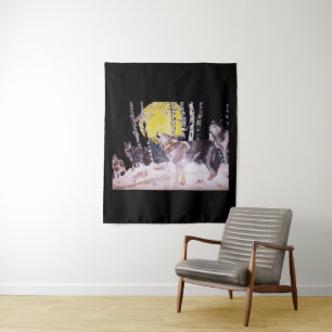 WOLVES ARE BEAUTIFUL  print Tapestry