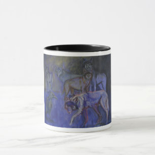 Wolves art mug