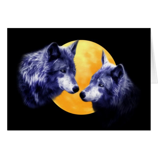 Wolves at full moon (Front Horizontal)
