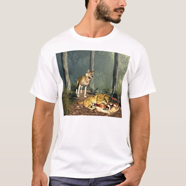 Wolves at Play T-Shirt (Front)