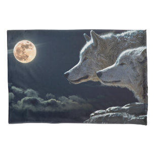 Wolves Couple Design Custom Single Pillowcase