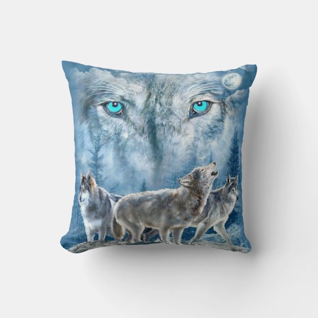 Wolves Cushion (Front)