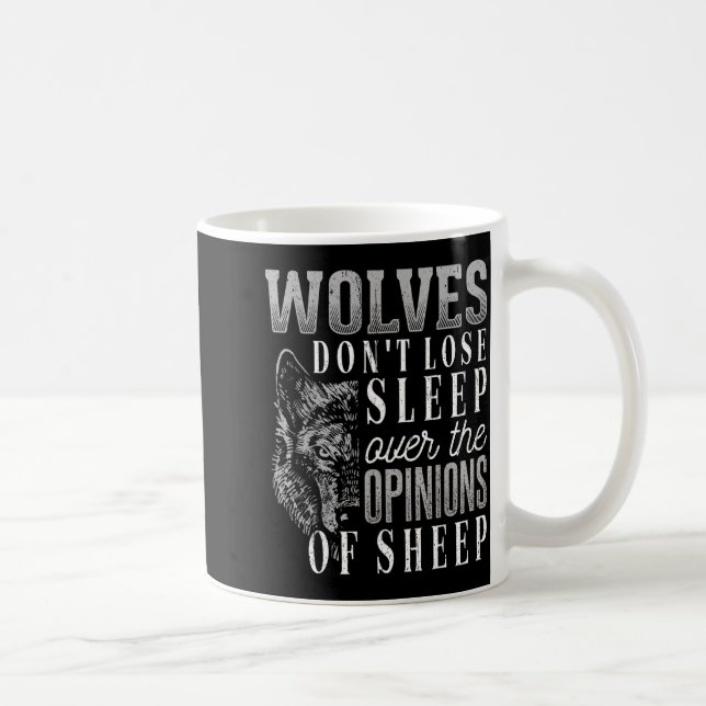 Wolves Don't Lose Sleep Over The Onions Of Sheep - Coffee Mug (Right)