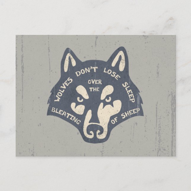 Wolves Don't Lose Sleep Postcard (Front)