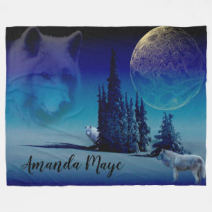 Wolves Fleece Blanket