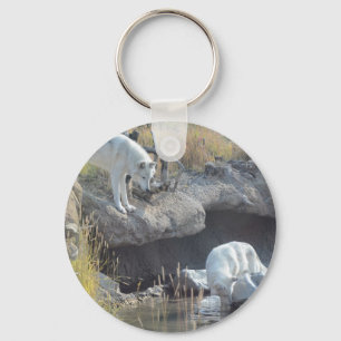 Wolves Forest Nature Country Peace Love Animal Key Ring