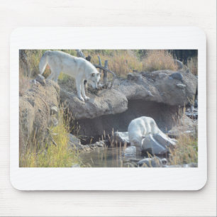 Wolves Forest Nature Country Peace Love Animal Mouse Mat