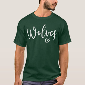 Wolves High School Mascot Sportseam Womens Wolves T-Shirt