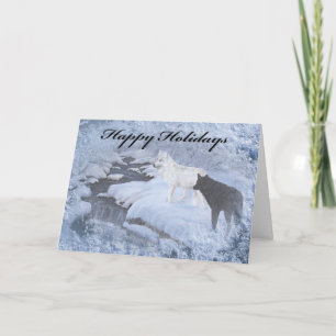Wolves Holiday Card, envelopes included Card