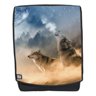 wolves Howling at the Moon Backpack