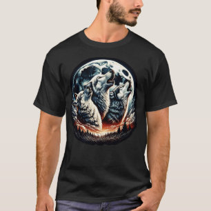 Wolves howling at the moon Moonlight T-Shirt