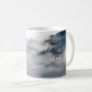 Wolves in a Winter Landscape Coffee Mug