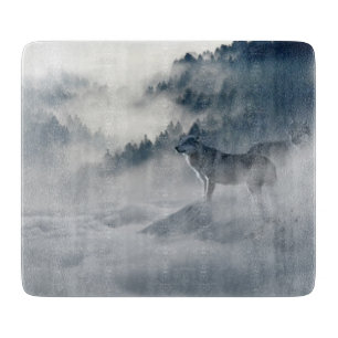 Wolves in a Winter Landscape Cutting Board