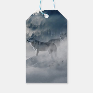 Wolves in a Winter Landscape Gift Tags