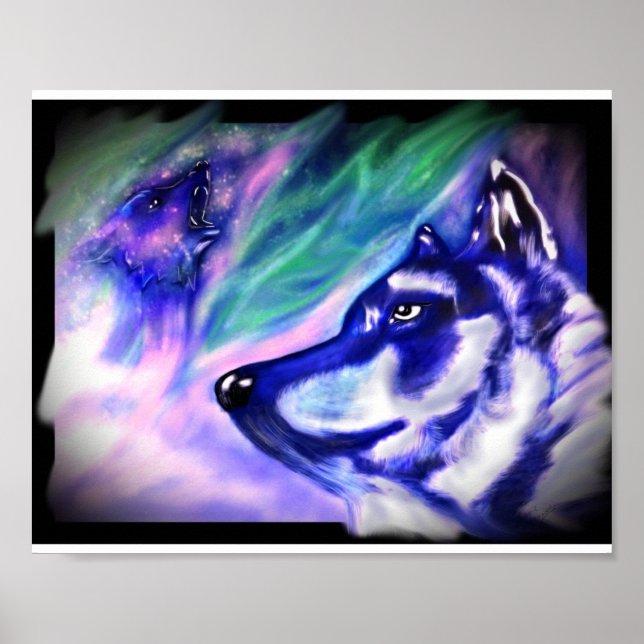Wolves in an aura poster (Front)
