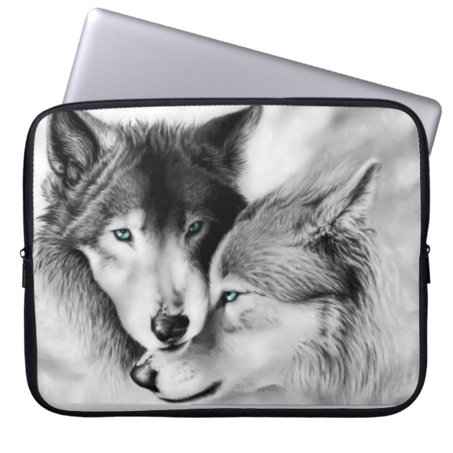 Wolves in Love Laptop Bag (Front)