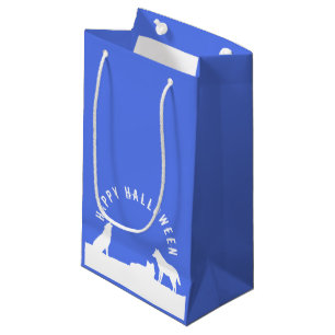 Wolves in Snow, Happy Halloween Small Gift Bag