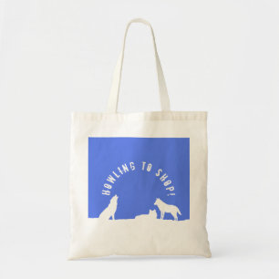 Wolves in Snow, Howling to Shop! Tote Bag