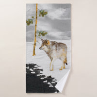 Wolves in Snow Painting - Original Wildlife Art