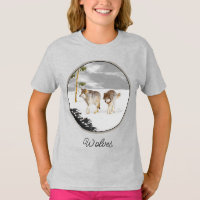Wolves in Snow Painting - Original Wildlife Art T-