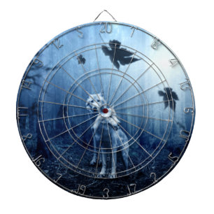 Wolves in the Forest at Dawn Dartboard