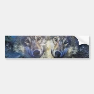 Wolves in the night bumper sticker
