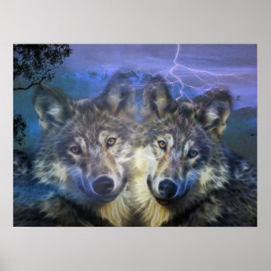 Wolves in the night poster