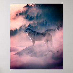 wolves in the sunrise poster