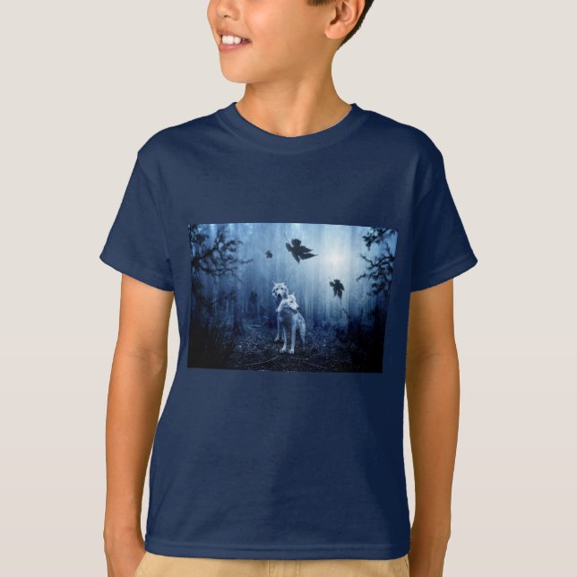 wolves in the woods T-shirt (Front)
