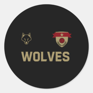 Wolves Jersey Classic Round Sticker
