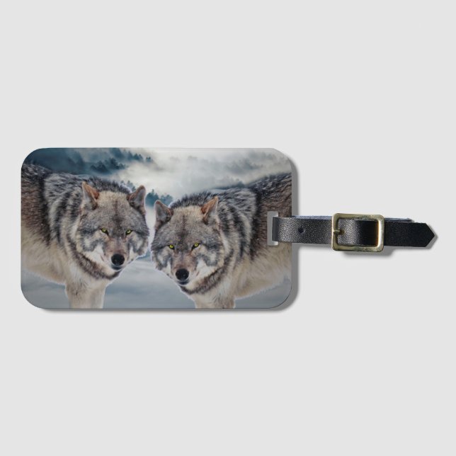 Wolves Luggage Tag (Front Horizontal)