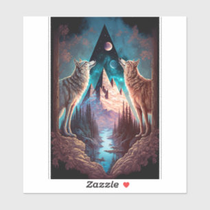 Wolves Mountain Visionary Fantasy Art