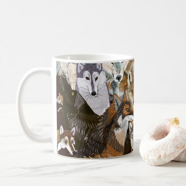 Wolves of Belette Him Pink Coffee Mug (With Donut)