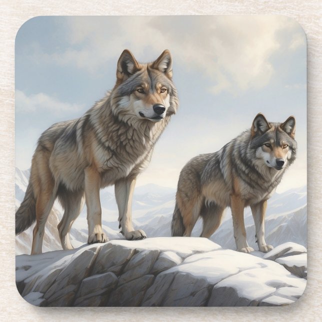 Wolves ON A Mountain TOp Coaster (Front)