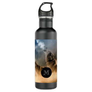 Wolves Photo Monogram  710 Ml Water Bottle