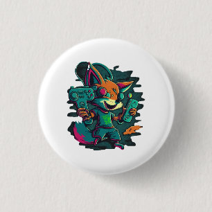 Wolves play games 3 cm round badge