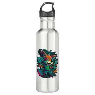 Wolves play games 710 ml water bottle
