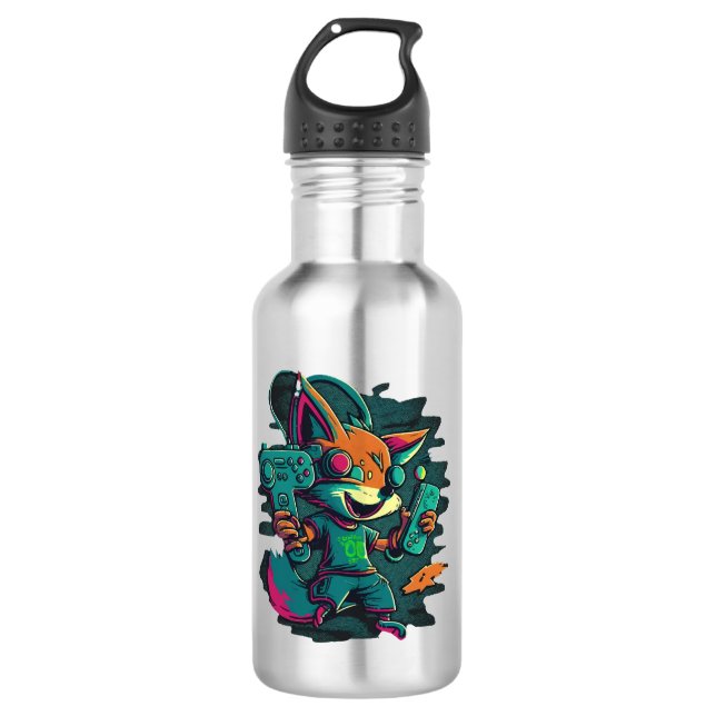 Wolves play games 710 ml water bottle (Front)